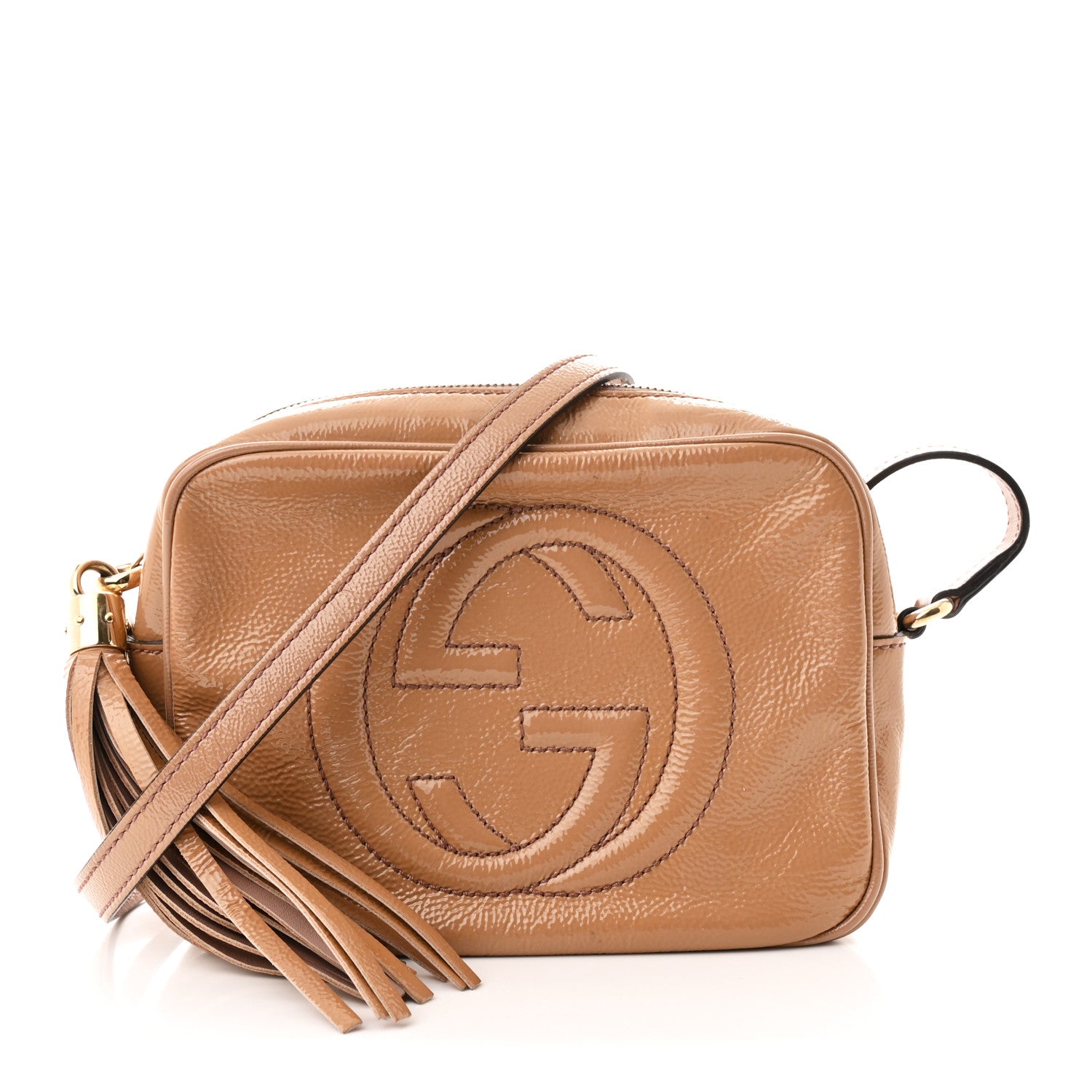 Gucci Vernice Naplack Small Soho Disco Bag Dark Cipria 1 of 12