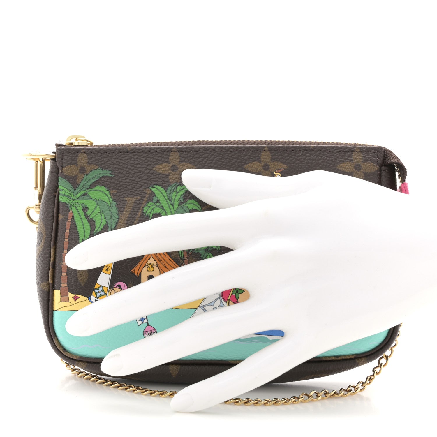 Louis Vuitton Monogram 2023 Christmas Animation Sailing Pochette Accessories Dragon Fruit Pink 2 of 7