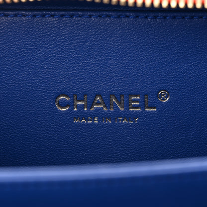Chanel Caviar Quilted Small CC Filigree Vanity Case Blue White Red 6 of 10