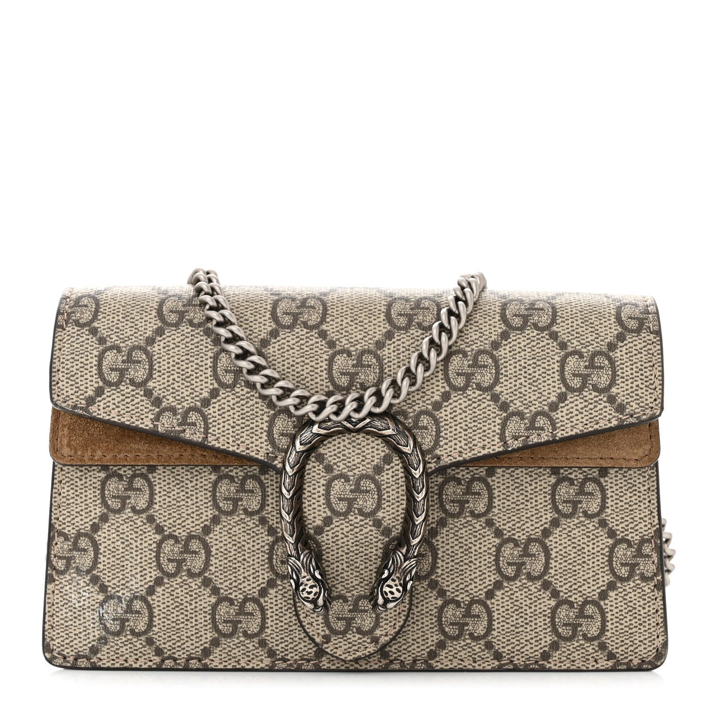GG Supreme Monogram Super Mini Dionysus Shoulder Bag Taupe