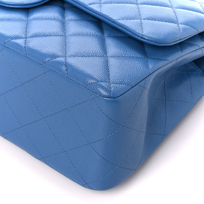 Chanel Caviar Quilted Jumbo Double Flap Blue 11 of 11