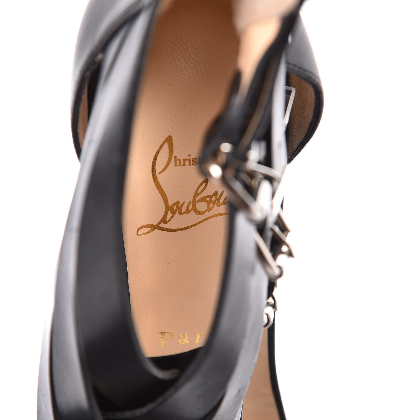 Calfskin Cuoio Charleze 120 Cage Sandals 37 Black