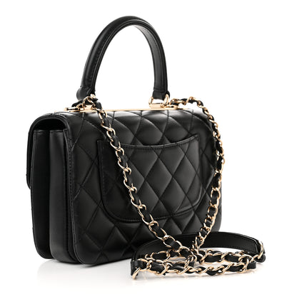 Chanel Lambskin Quilted Mini Trendy CC Dual Handle Flap Bag Black 3 of 14