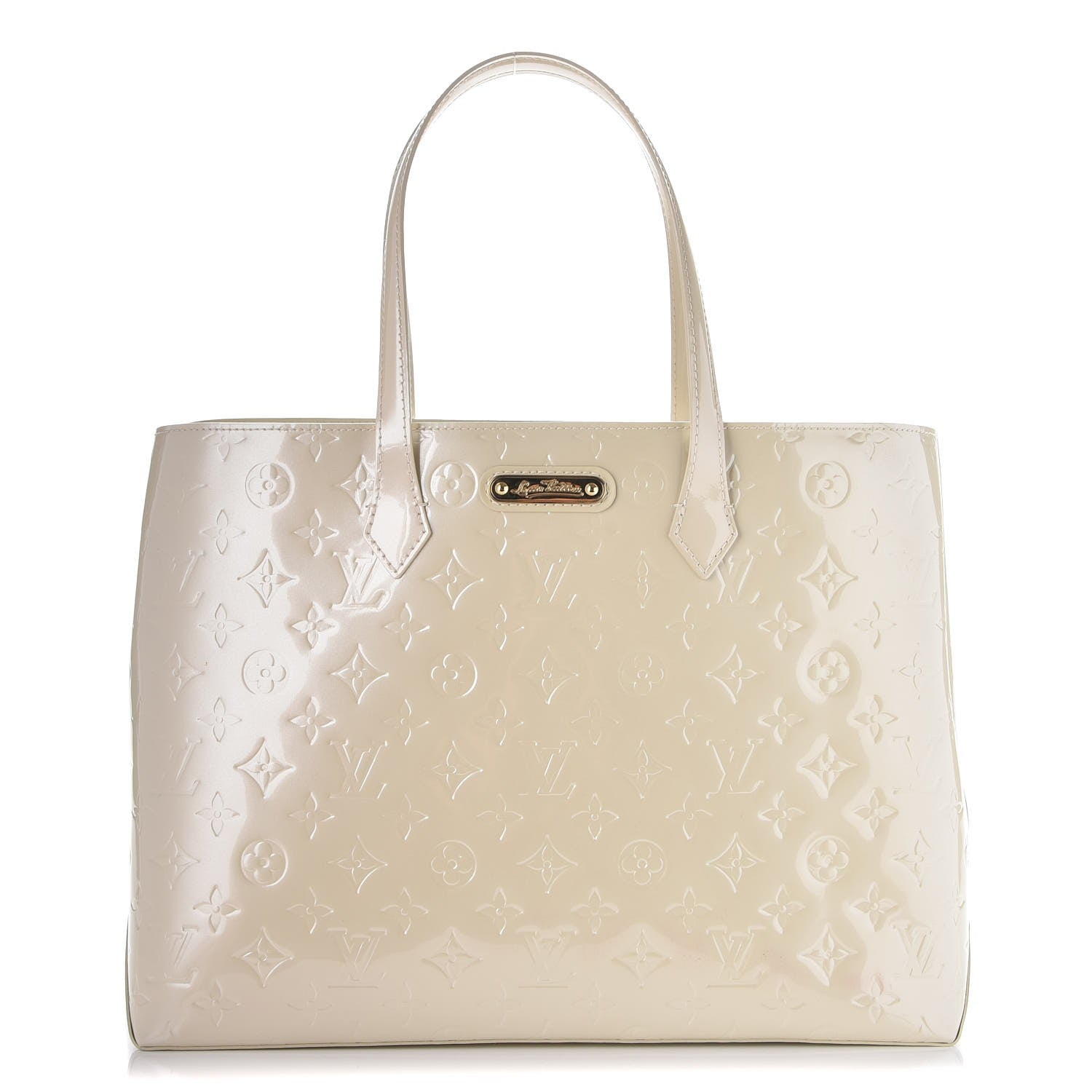 Louis Vuitton Vernis Wilshire MM Blanc Corail 1 of 7