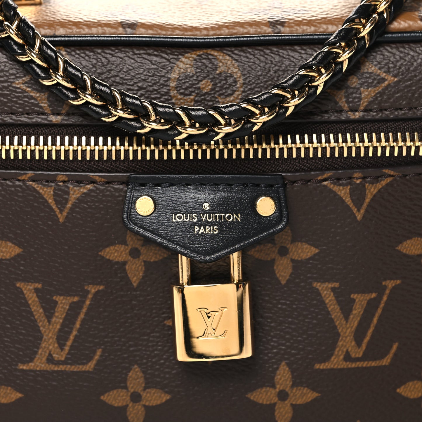 Reverse Monogram Vanity Chain Pouch