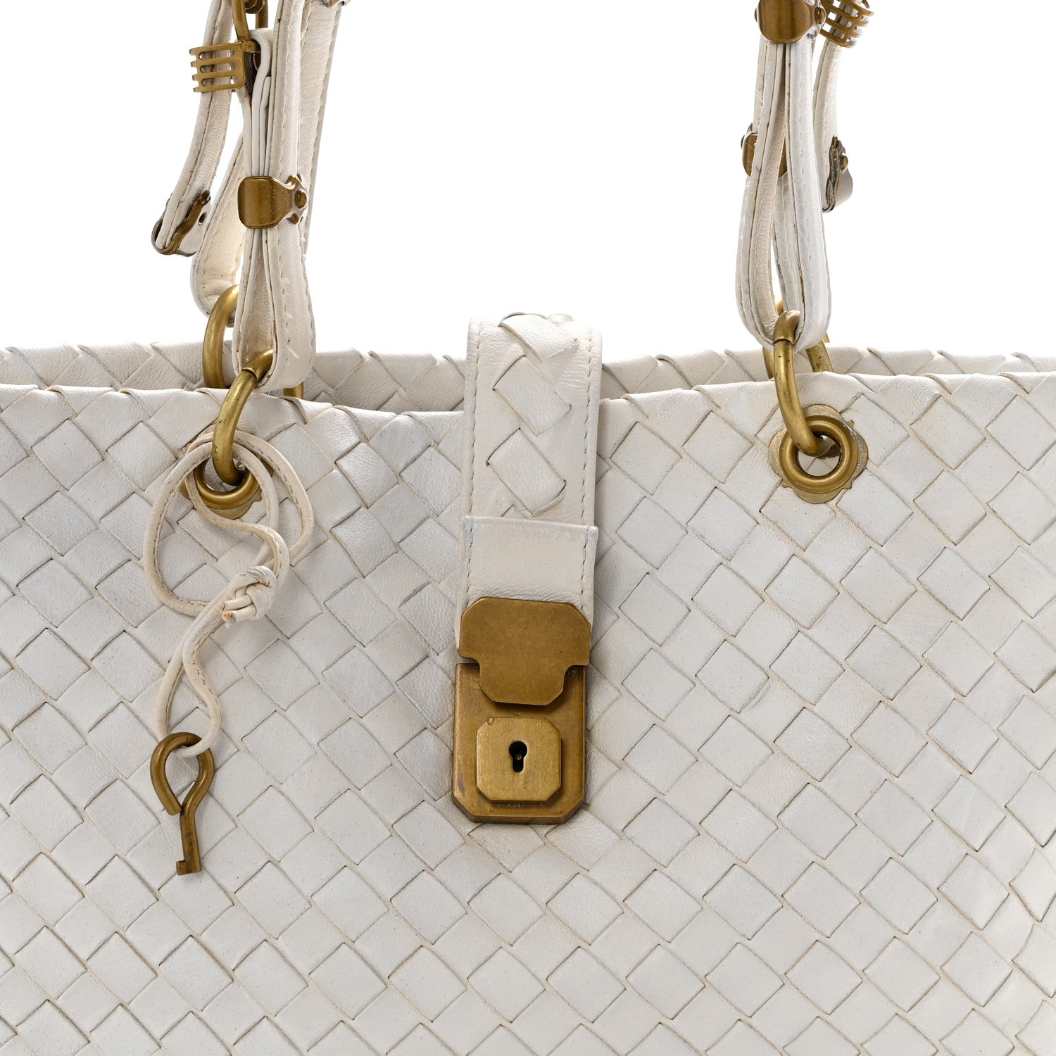 Bottega Veneta Nappa Intrecciato Small Capri Tote White 9 of 17