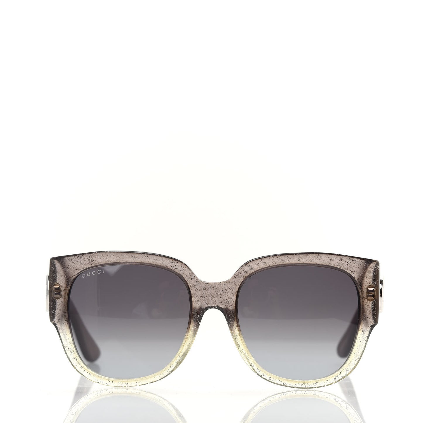 Acetate Glitter Square Optyl Sunglasses GG3836/F/S Black Silver