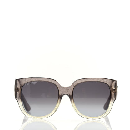 Gucci Acetate Glitter Square Optyl Sunglasses GG3836/F/S Black Silver 2 of 8