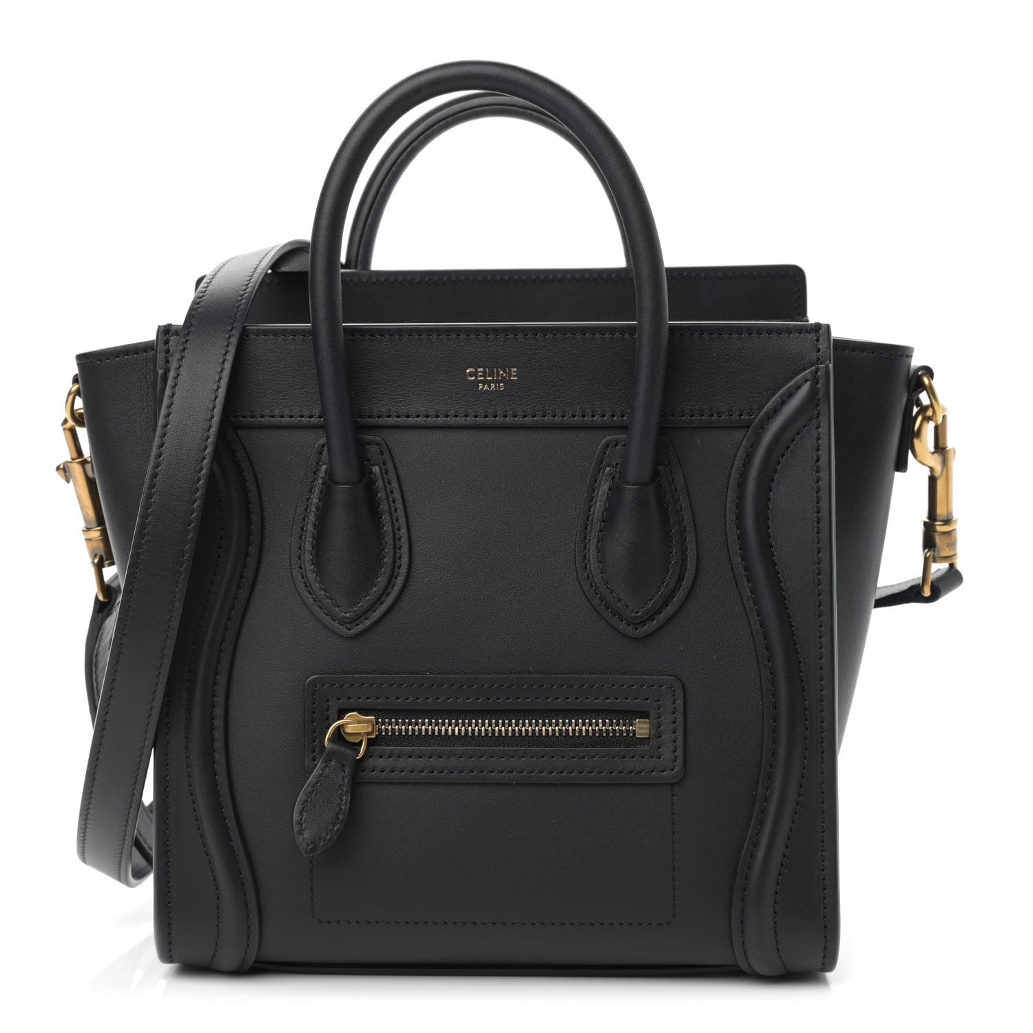 Celine Smooth Calfskin Nano Luggage Black 1 of 13
