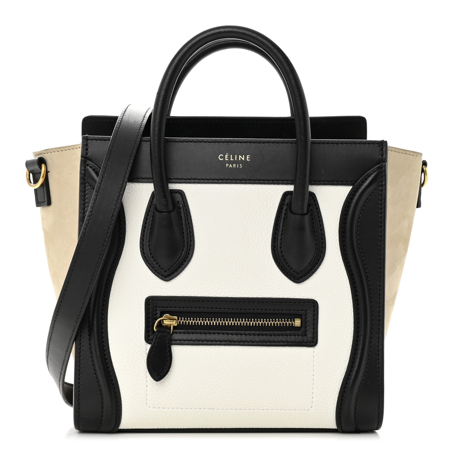 Celine Smooth Drummed Calfskin Nano Tri-Color Luggage White 1 of 16