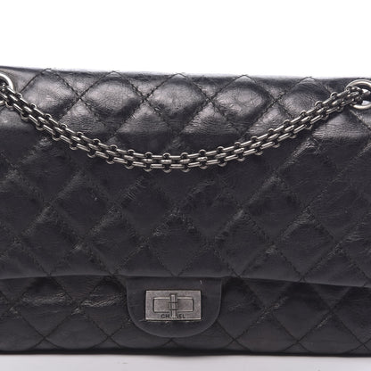 Chanel Metallic Aged Calfskin Quilted 2.55 Reissue 226 Flap Black 12 of 13