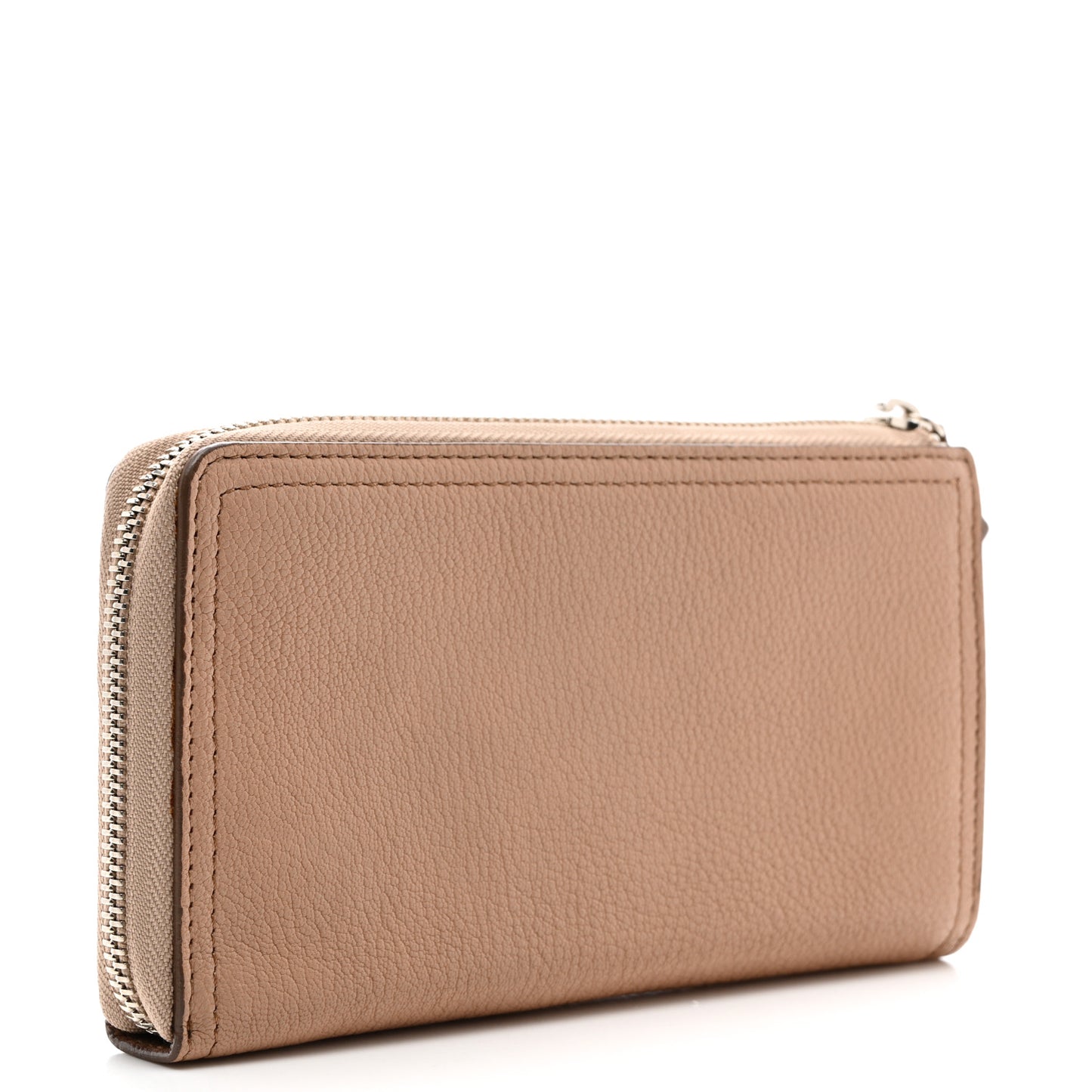 Sugar Goatskin Pandora Half Zip Long Wallet Old Pink