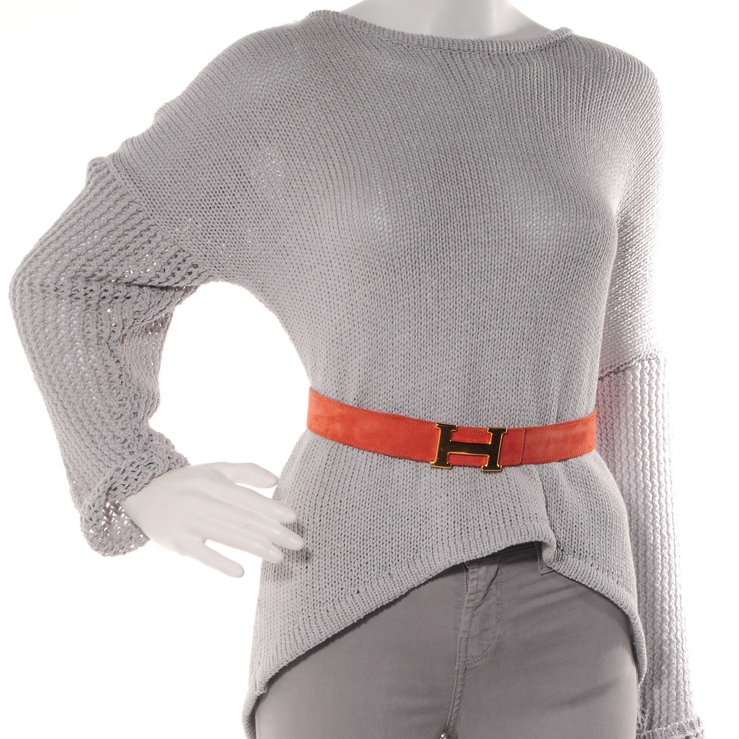 Hermes Veau Doblis Box Reversible Polished Constance 32mm H Belt 70 Rosy Gold 2 of 6