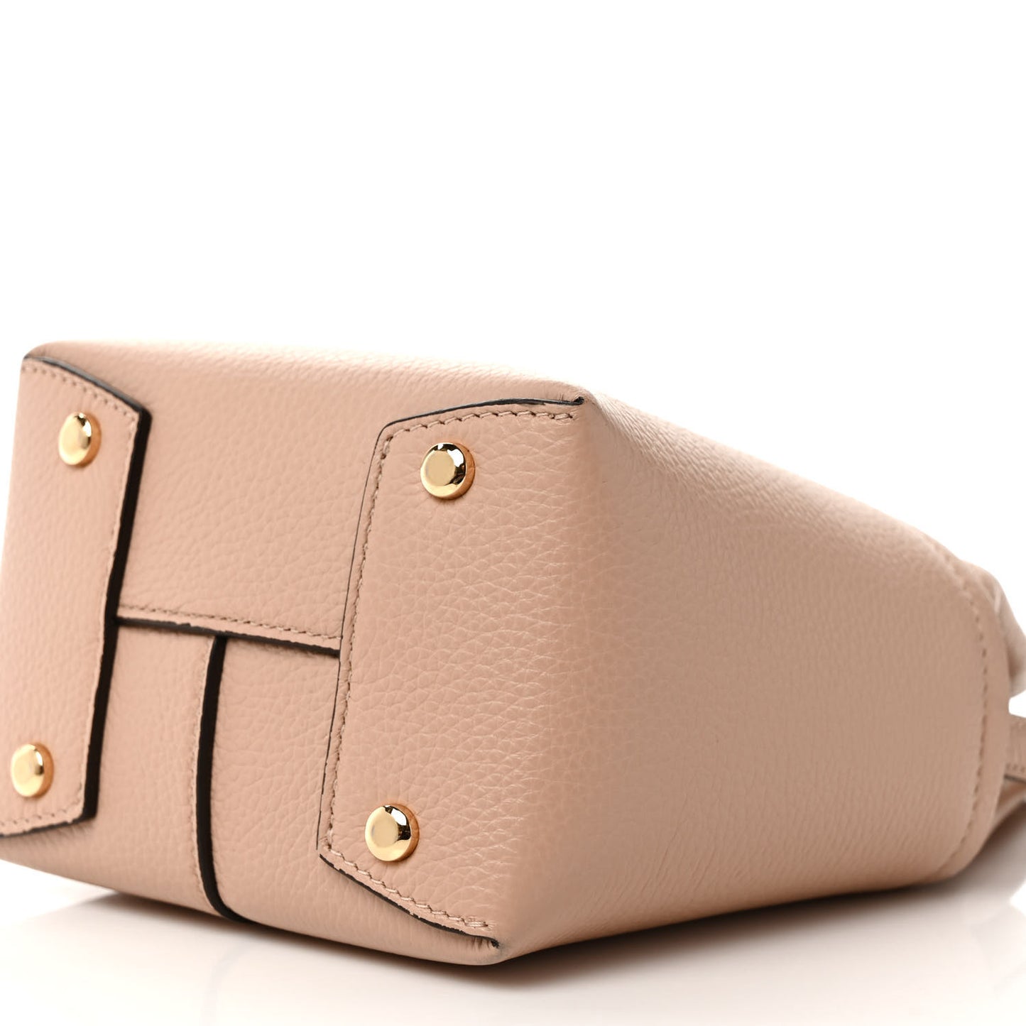 Grained Calfskin Mini Gancino Bucket Bag Amaretti