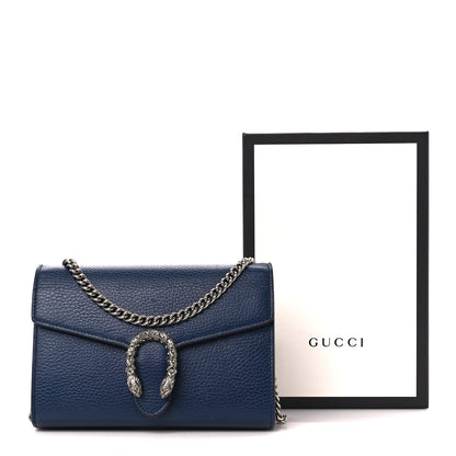 Gucci Dollar Calfskin Crystal Mini Dionysus Chain Wallet Blue Agata Black Diamond 12 of 12