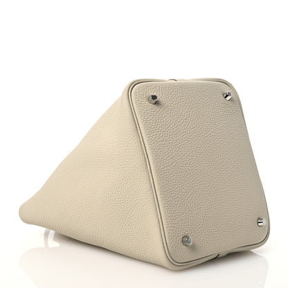 Hermes Taurillon Clemence Picotin Lock 22 MM Beton 4 of 12