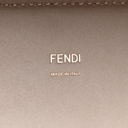 Fendi Vitello King Plexiglass Logo Embossed Medium Fendi Sunshine Shopper Tote Tortora 6 of 9
