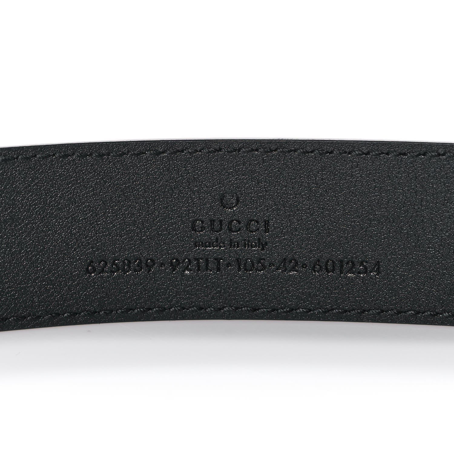 Gucci GG Supreme Monogram Matte Plutone Calfskin Double G 30mm Belt 105 42 Beige Ebony Black 3 of 5