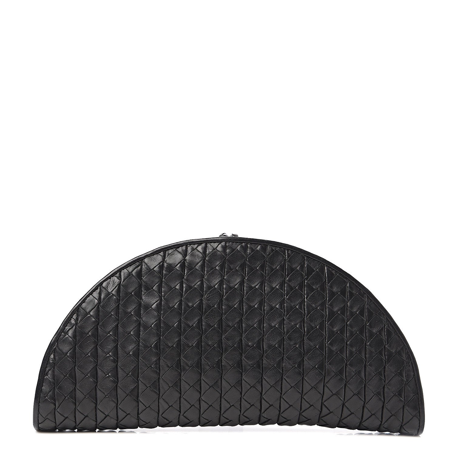 Bottega Veneta Calfskin Intrecciato Knot Clutch Black 1 of 9