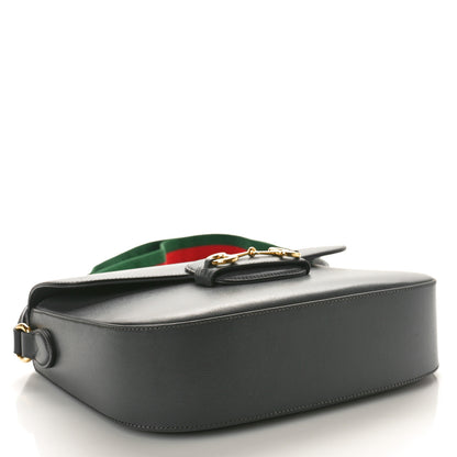 Gucci Azalea Calfskin Web Horsebit 1955 Shoulder Bag Graphite Grey 4 of 10