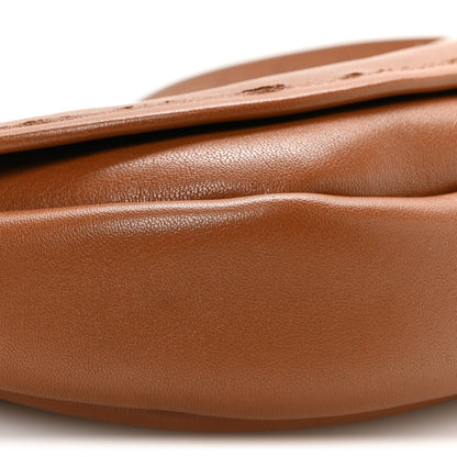 Celine Shiny Lambskin Soft Triomphe Little Half Moon Bag Soft Tan 10 of 11