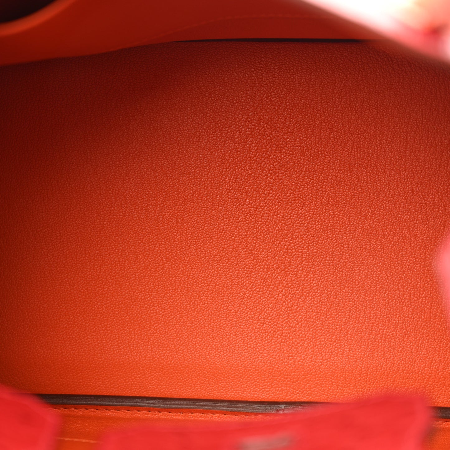 Ostrich Horseshoe Birkin 30 Rouge Vif Orange