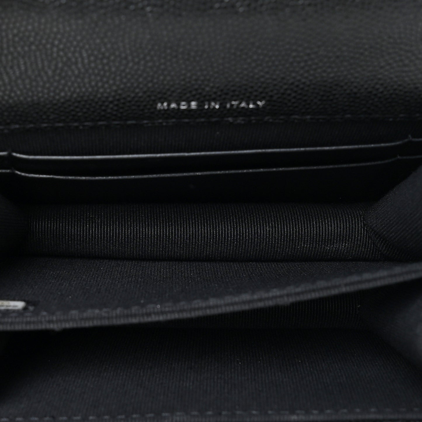 Caviar Quilted Pick Me Up Clutch With Chain Black