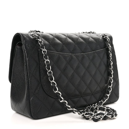 Chanel Caviar Quilted Jumbo Double Flap Black 3 of 10