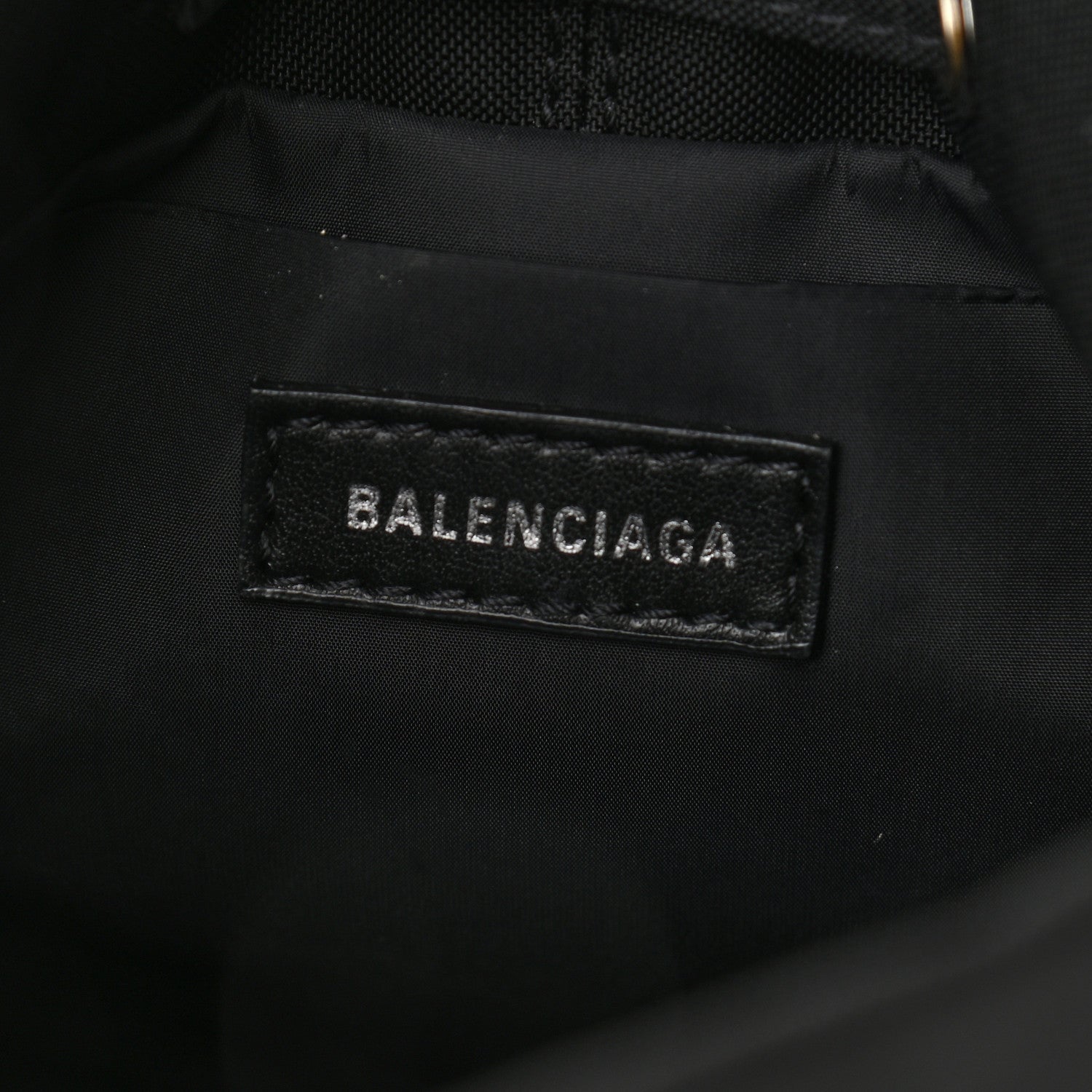 Balenciaga Recycled Sport Nylon Logo Embroidered Wheel Drawstring Bucket Bag Black Pink 6 of 9