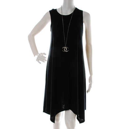 Chanel Baguette Crystal CC Necklace Silver 2 of 5