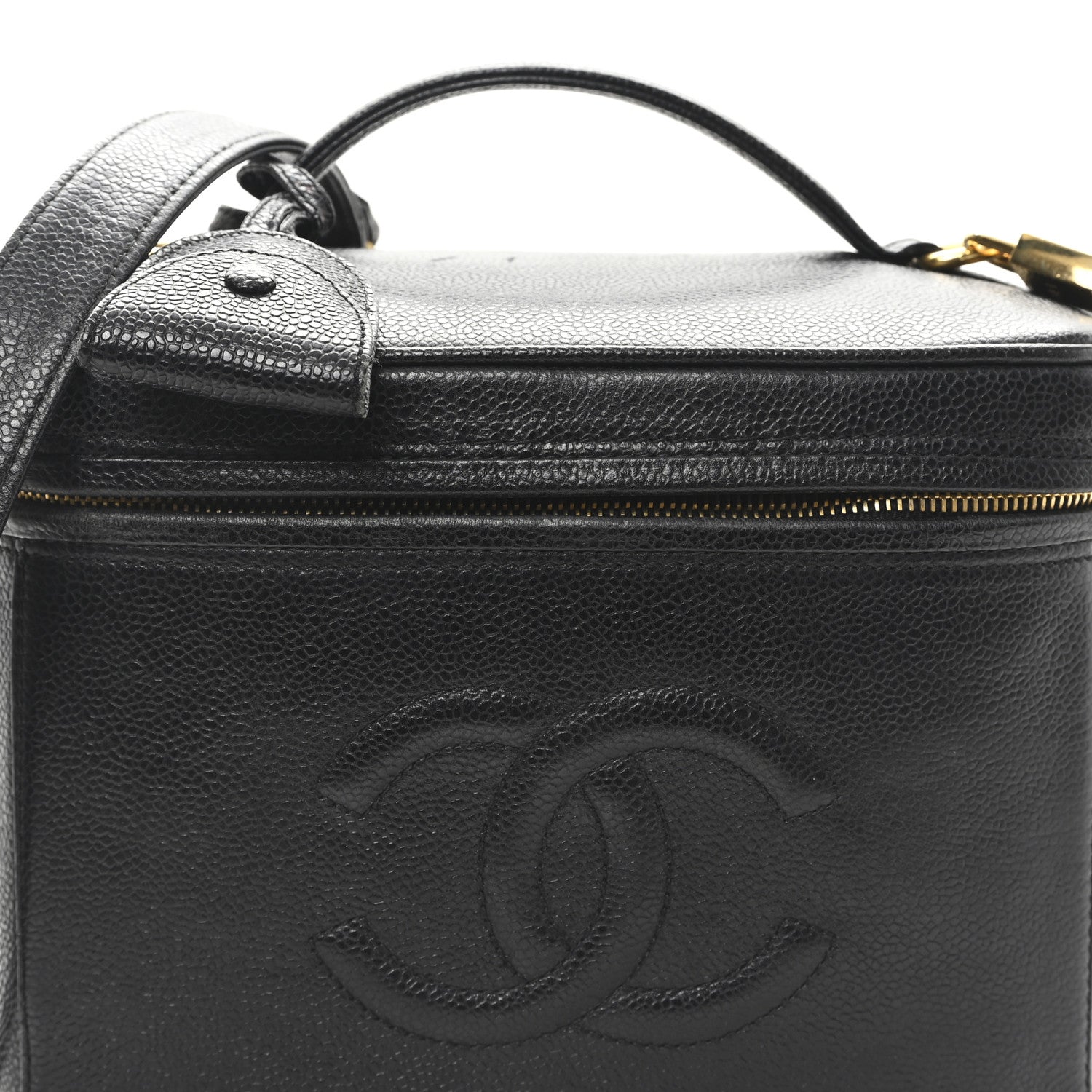 Chanel Caviar CC Vanity Train Case Black 8 of 10