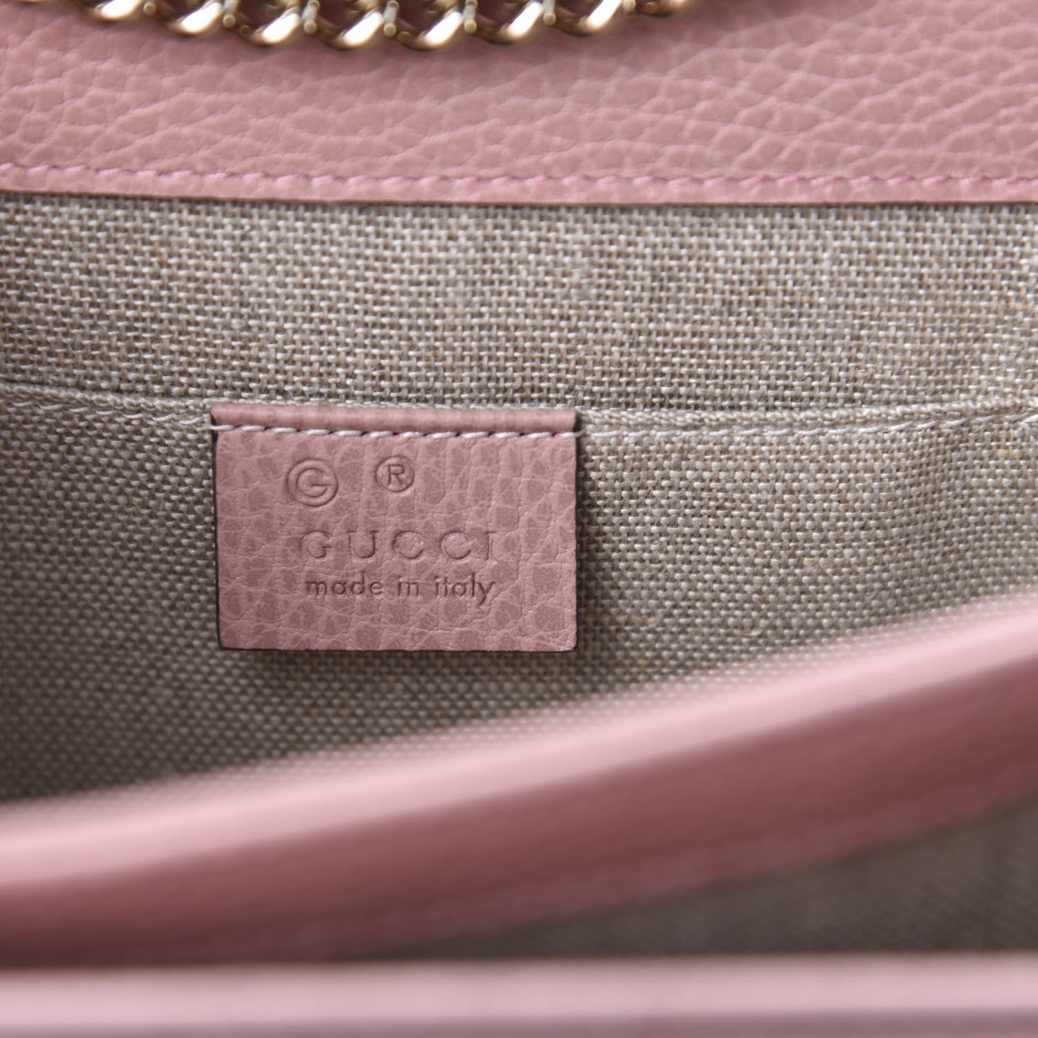 Gucci Dollar Calfskin Small Interlocking G Shoulder Bag Soft Pink 8 of 10