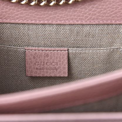 Gucci Dollar Calfskin Small Interlocking G Shoulder Bag Soft Pink 8 of 10