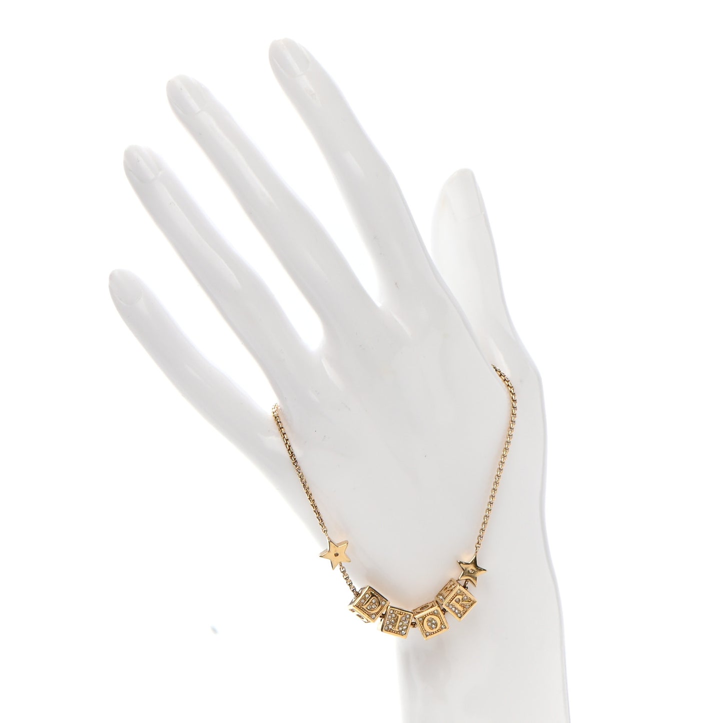 Crystal Star Dice Bracelet Gold