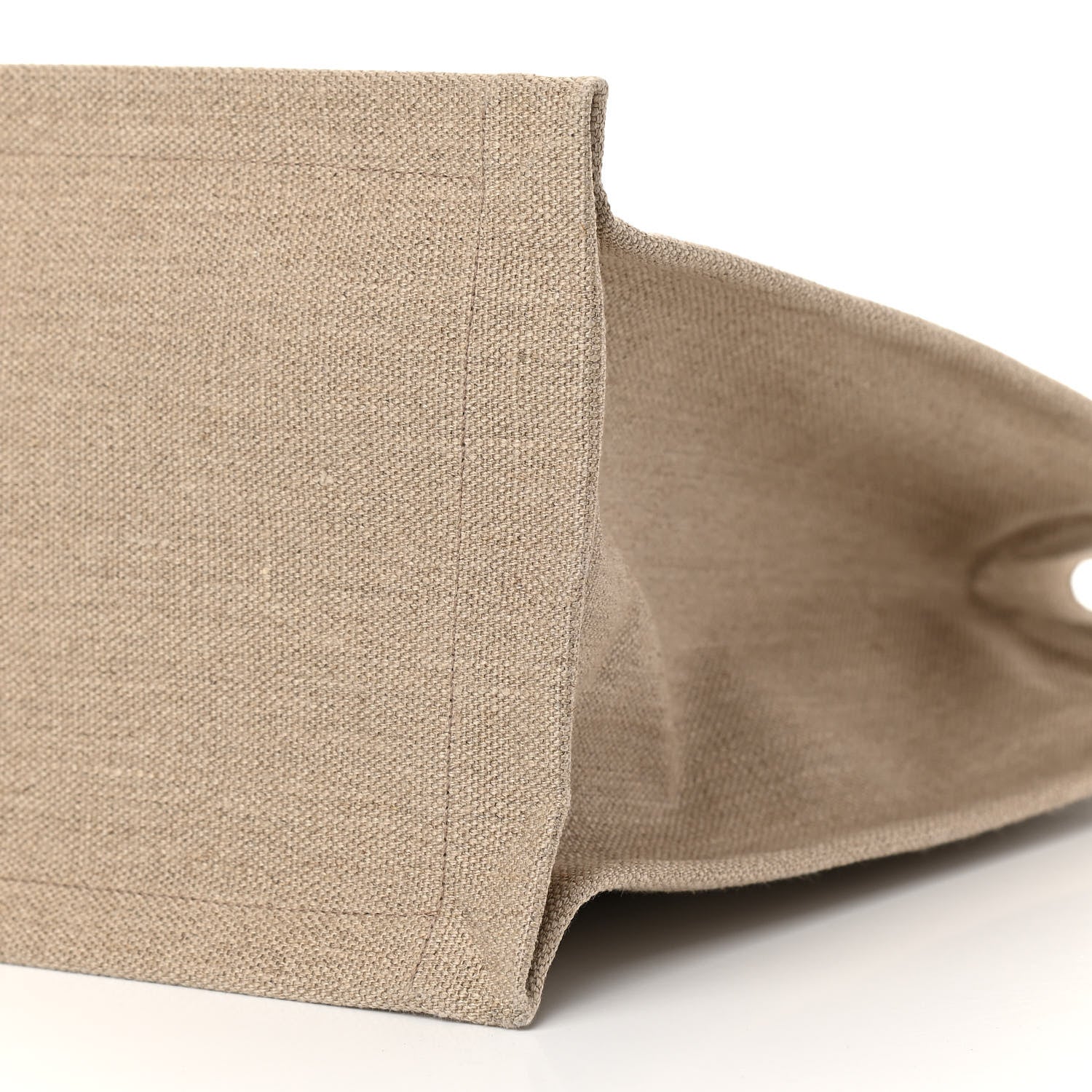 Saint Laurent Linen Calfskin Rive Gauche Tote Optic White 11 of 11
