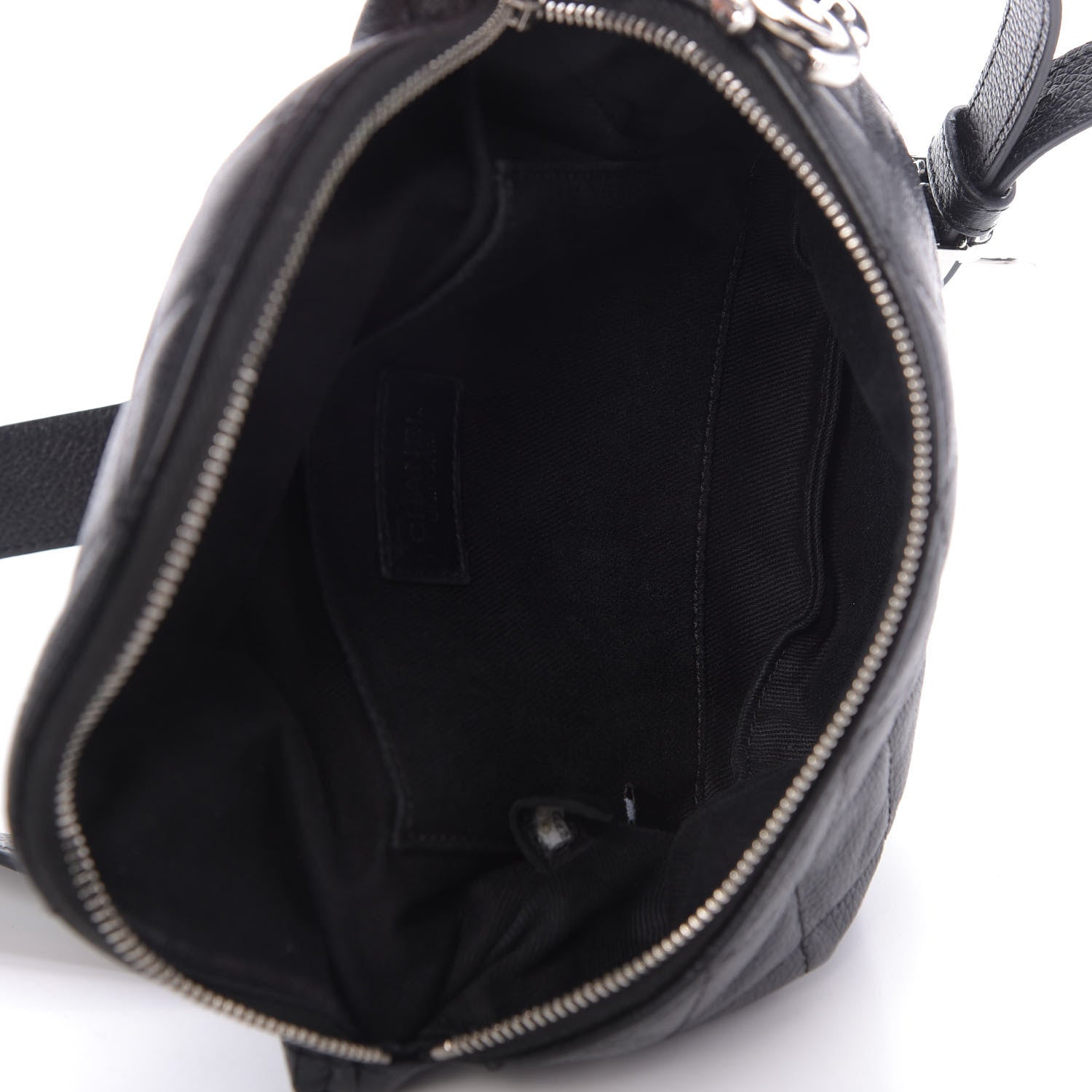 Chanel Grained Calfskin Quilted Waist Belt Bag Black 5 of 9