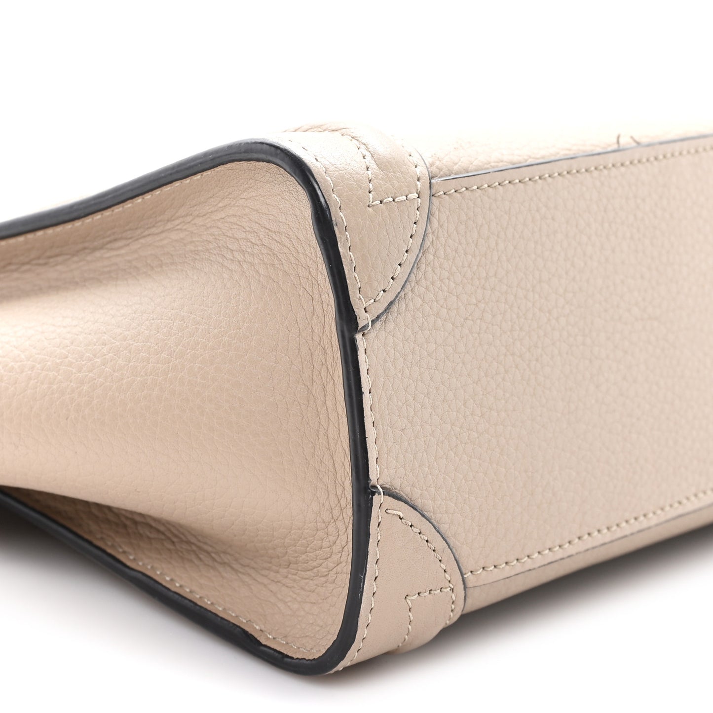 Drummed Calfskin Nano Luggage Dune
