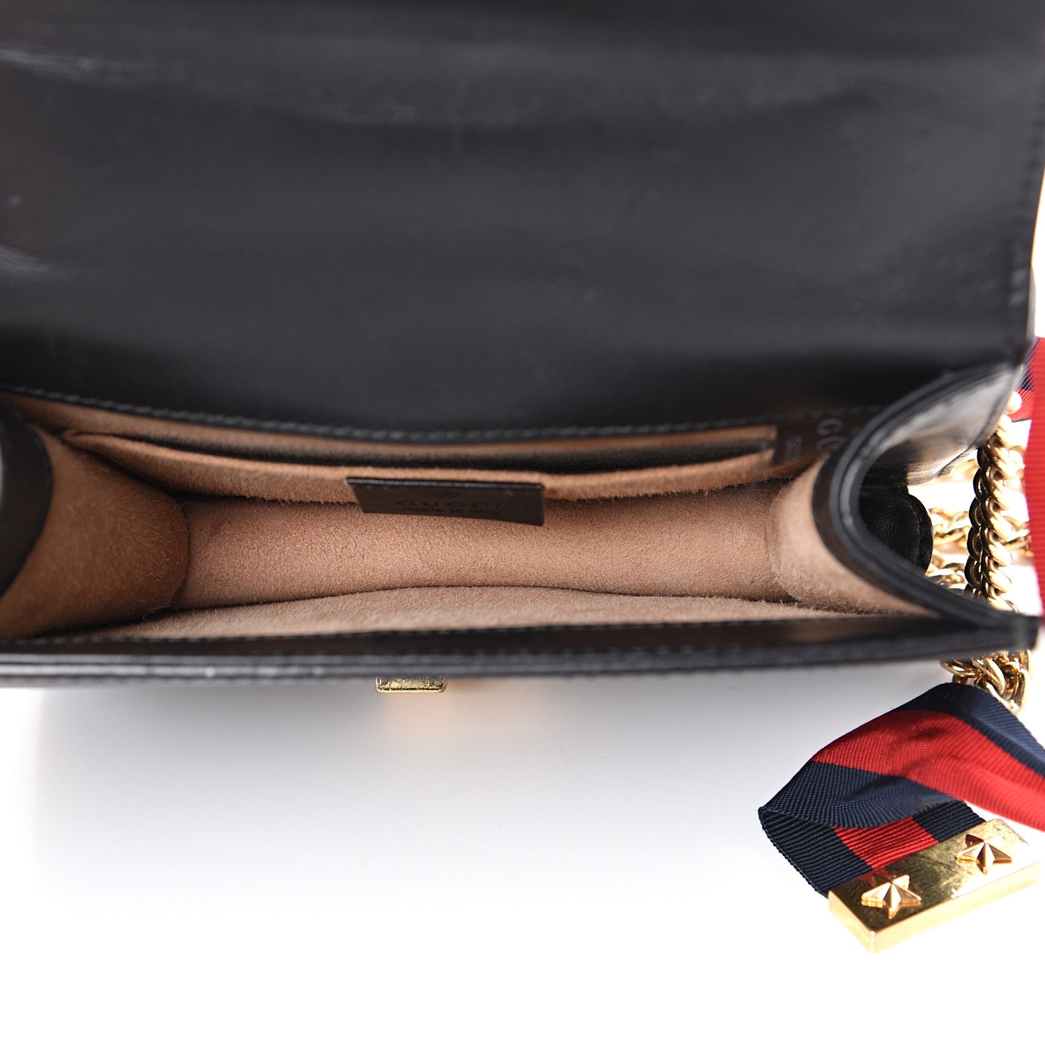 Gucci Calfskin Mini Sylvie Chain Shoulder Bag Black 4 of 18