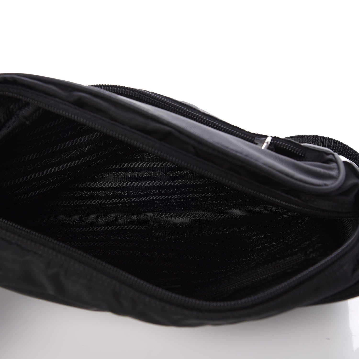 Prada Nylon Vela Messenger Bag Black 5 of 7