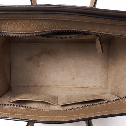 Celine Drummed Calfskin Micro Luggage Dune 6 of 10