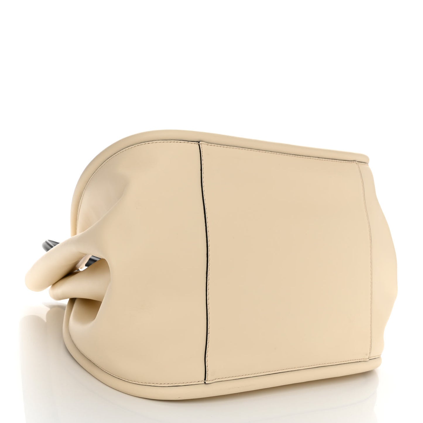 Calfskin Large Ruched Tote Clay