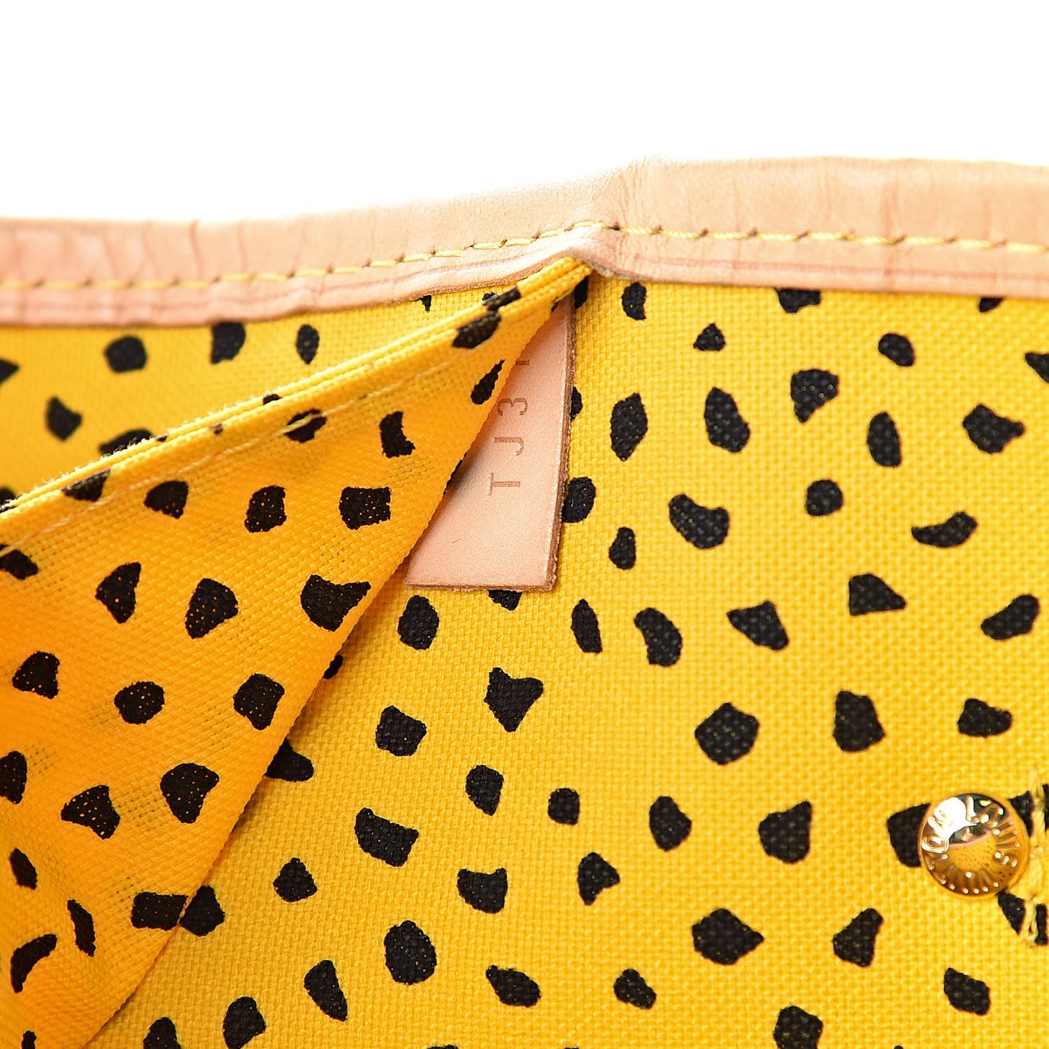 Louis Vuitton Monogram Kusama Waves Neverfull MM Yellow 7 of 10