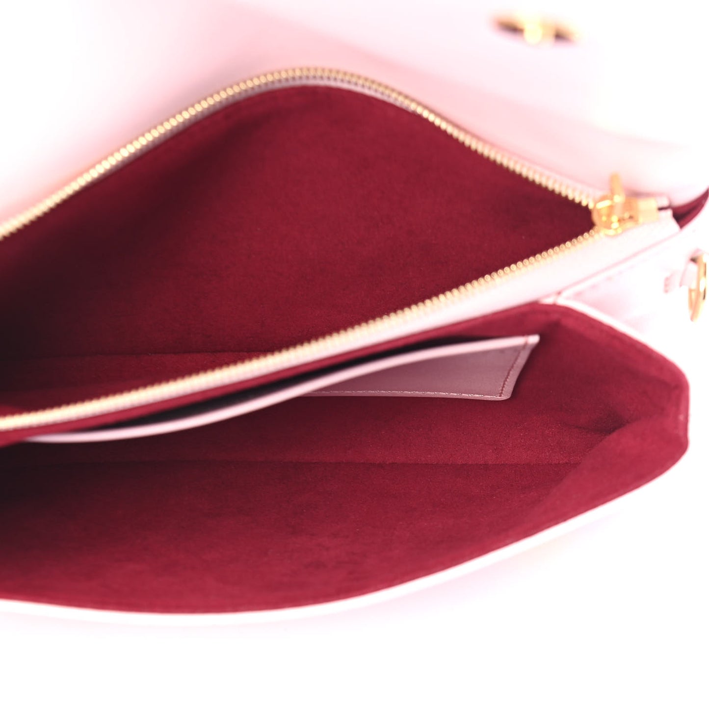 Lambskin Embossed Monogram Pochette Coussin Rose