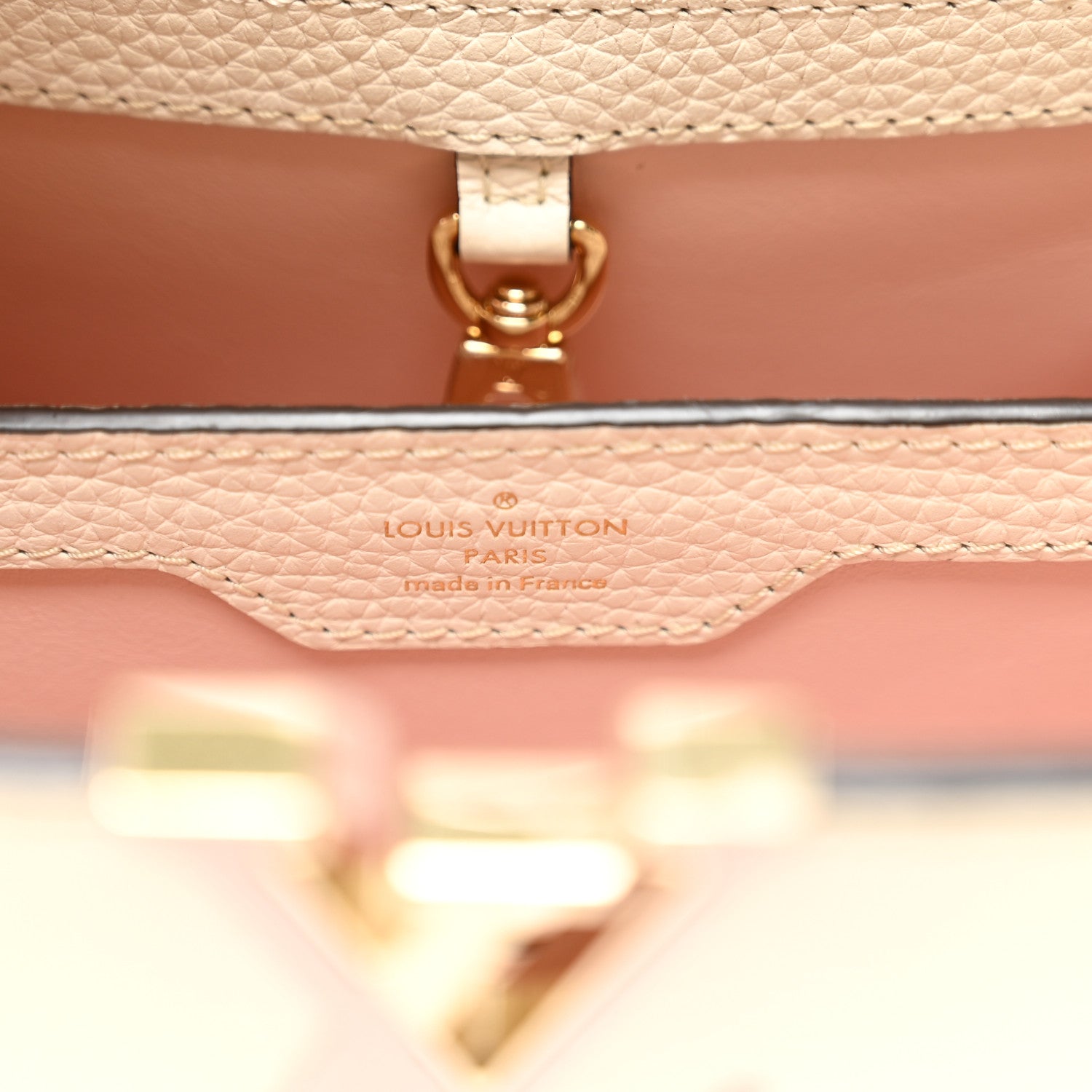 Louis Vuitton Taurillon Gradient Capucines BB Creme Rose Jade 6 of 9