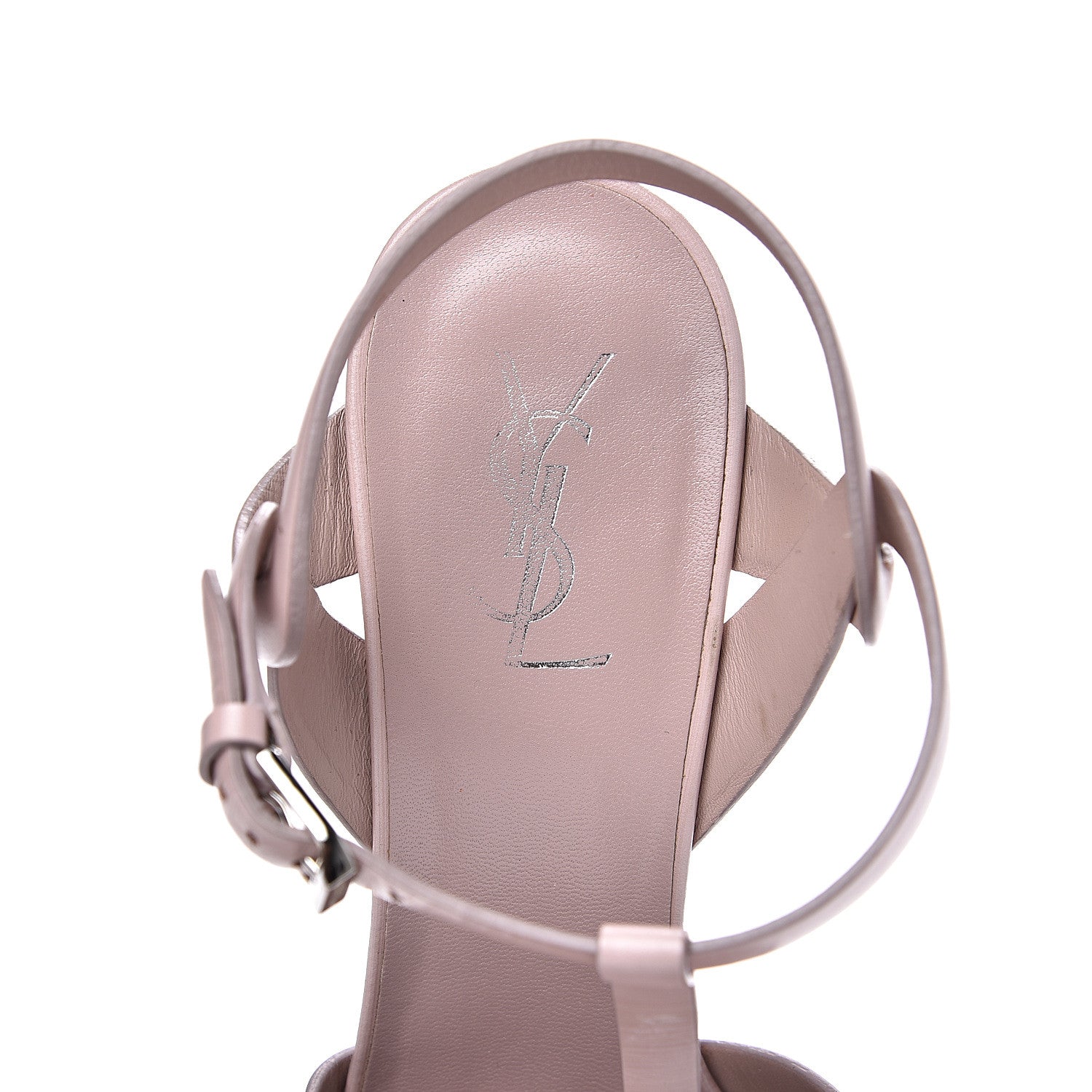 Saint Laurent Calfskin Tribute 105 Platform Sandals 40 Rose Antic 7 of 13
