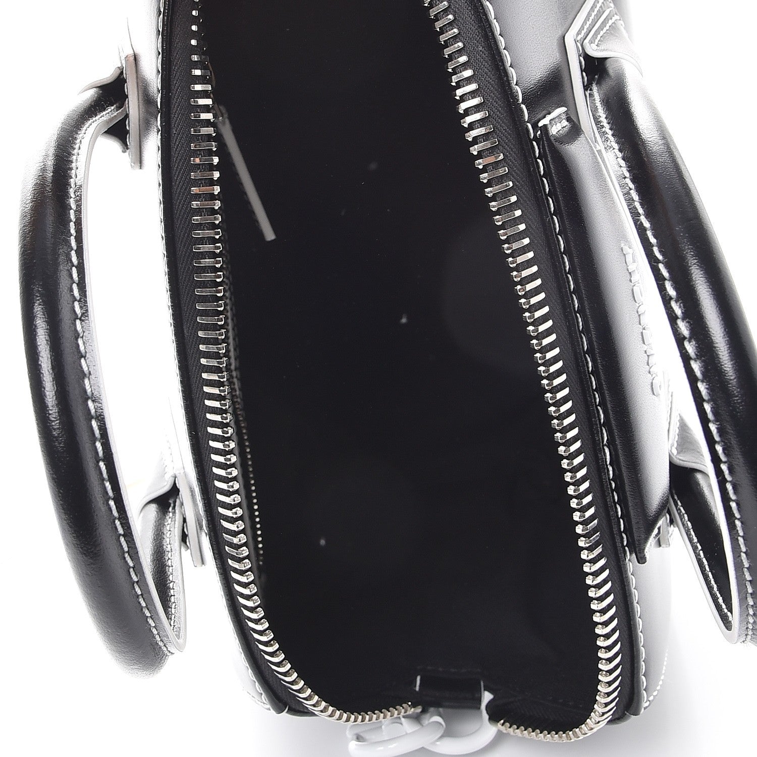 Givenchy Calfskin Contrast Topstitch Small Antigona Black White 5 of 7