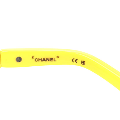 Chanel Metal Graphic Lines Shield Sunglasses 71586 Purple Pink 5 of 6