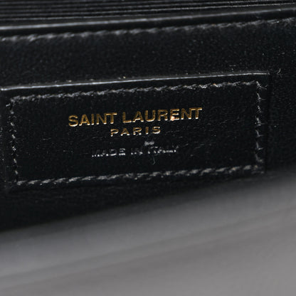Saint Laurent Grain De Poudre Medium Classic Monogram Kate Satchel Black 6 of 11