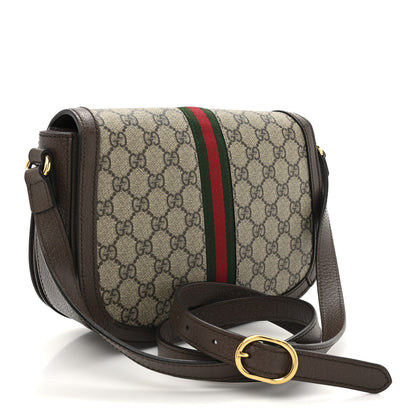 Gucci GG Supreme Monogram Web Small Ophidia Flap Messenger Bag Brown 3 of 12