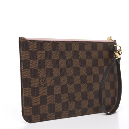 Louis Vuitton Damier Ebene Neverfull MM GM Pochette Rose Ballerine 2 of 6